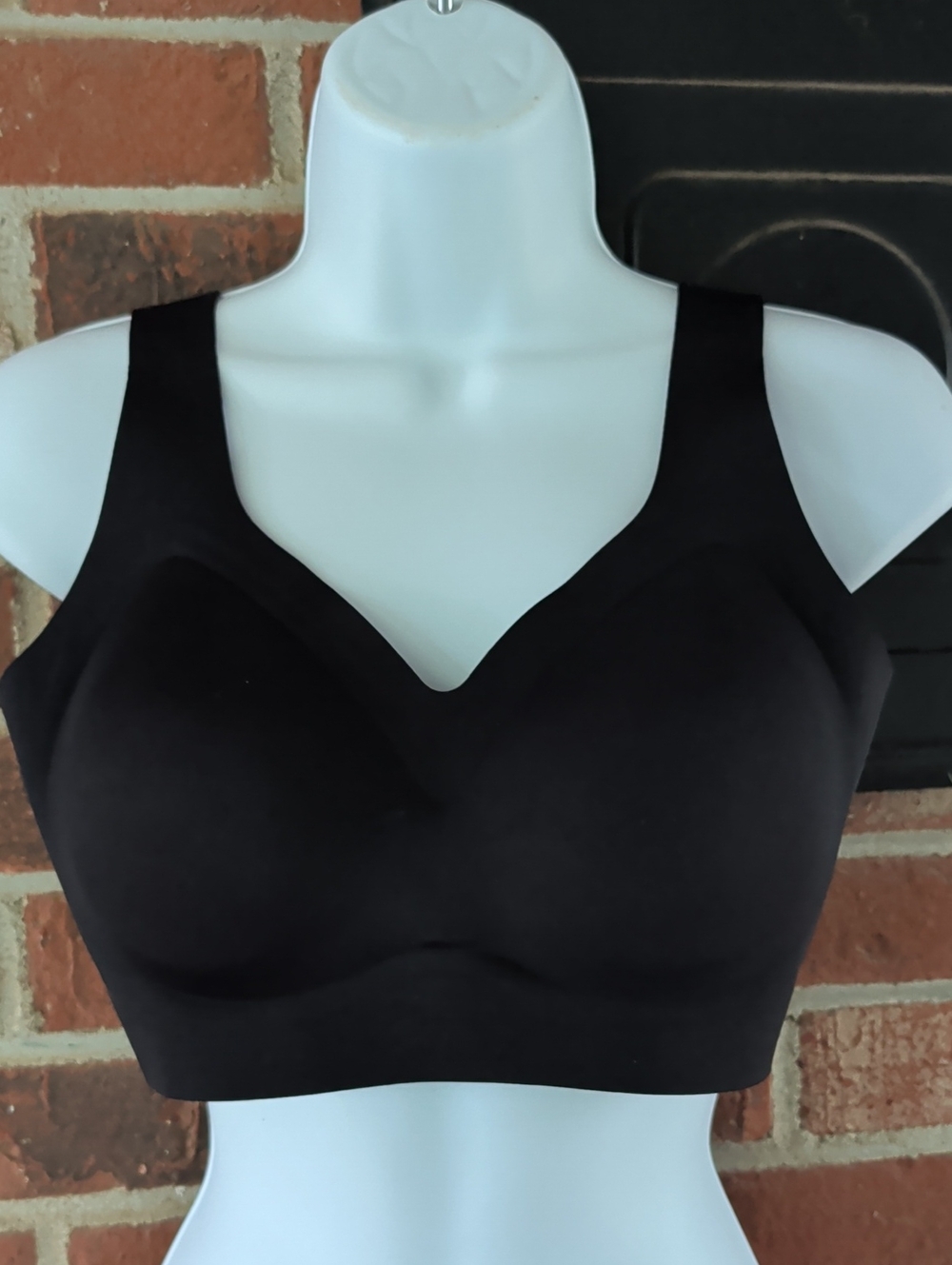 Curves Seamless Comfort Black Wireless Bra Size 2XL